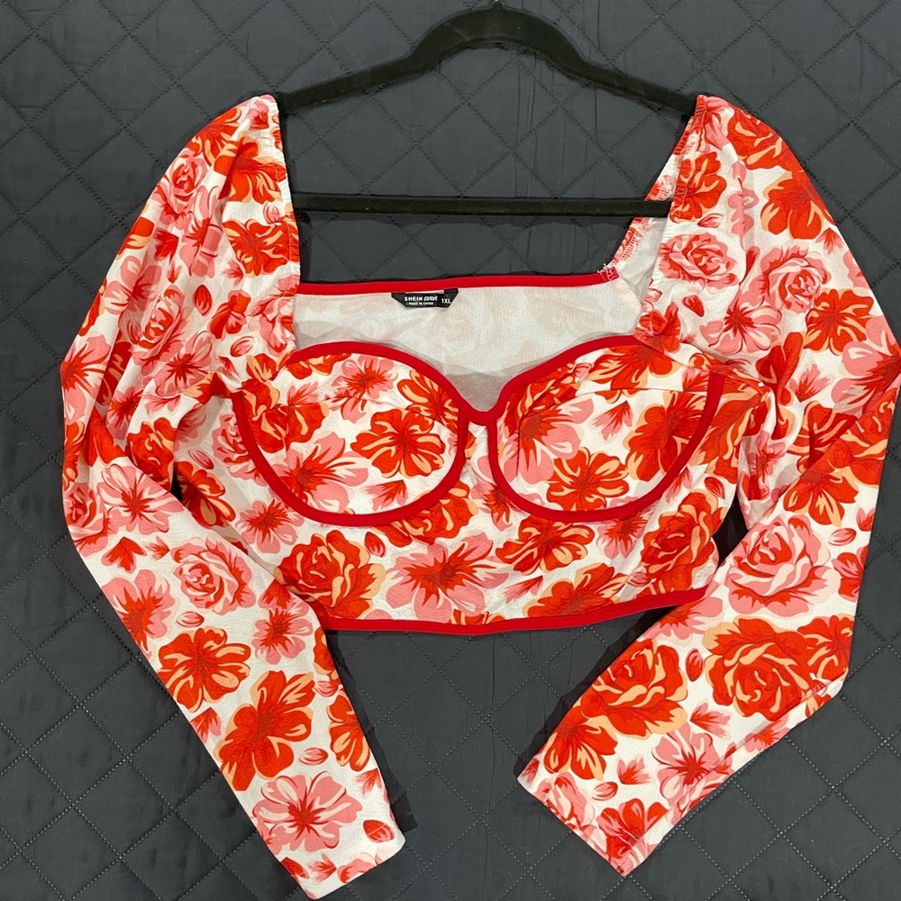 Floral Print Crop Top
